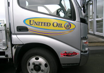Tradie Vehicle Signwriting United Oil tradie vehicle signwriting signs signage